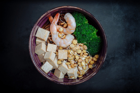 豆腐虾仁火锅食材背景海报素材