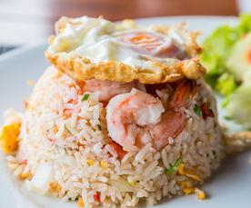 煎蛋炒饭美食食材背景海报素材