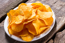 炸薯片美食食材背景海报素材