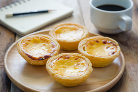 蛋挞美食食材背景海报素材