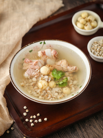 莲子煲汤美食食材背景海报素材