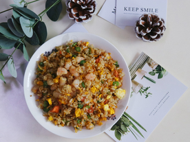 炒饭美食食材背景海报素材