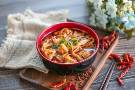 麻辣烩面美食食材背景海报素材