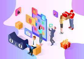 双十一双二十促销背景AI矢量