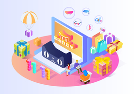 双十一双二十促销背景AI矢量