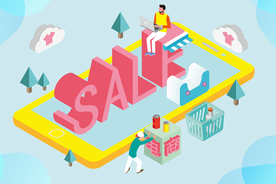 双十一双二十促销背景AI矢量