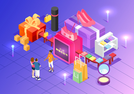 双十一双二十促销背景AI矢量