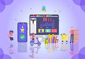 双十一双二十促销背景AI矢量