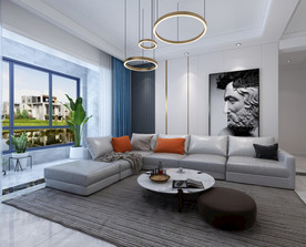 现代风格沙发背景墙