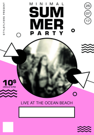 创意海报夏季派对风格海报PSD