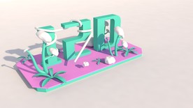 C4D 场景 数字