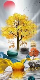 石来运转发财树图片