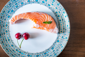 三文鱼日式料理背景海报素材