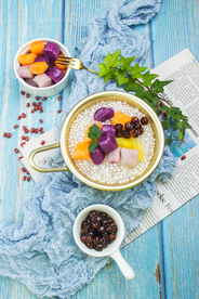 紫薯粥补品养生背景海报素材