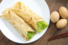 鸡蛋灌饼美食早餐背景海报素材