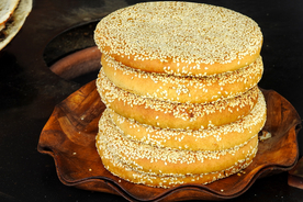 芝麻脆饼主食美食背景海报素材