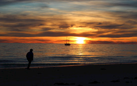 东壁落日 落日余晖 余辉