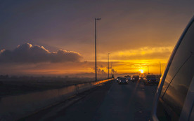 东壁落日 落日余晖 余辉