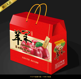 苹果包装平面展开图