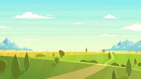 风景画 树叶 森林树叶  插画