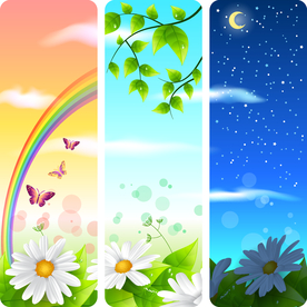 风景画 树叶 森林树叶  插画