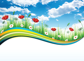 风景画 树叶 森林树叶  插画