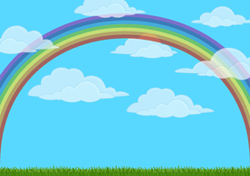 蓝天彩虹