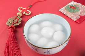 元宵节汤圆美食食材背景海报素材