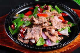 铁板牛柳美食食材背景海报素材