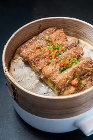 粉蒸肉美食食材背景海报素材