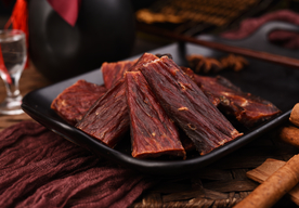 牛肉干美食食材背景海报素材