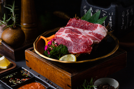 牛排牛肉食材配料背景海报素材