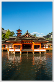 凉亭院子复古旅游背景海报素材