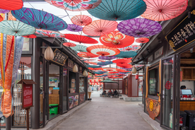 复古建筑地标旅游背景海报素材