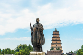 雕像地标建筑旅游背景海报素材