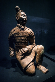 兵马俑地标旅游背景海报素材