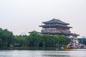 复古城市建筑旅游背景海报素材