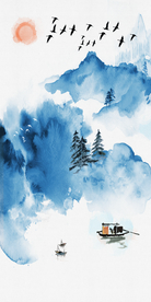 水墨山水装饰画