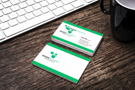 简约通用名片双面PSD展开图