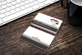 简约通用名片双面PSD展开图