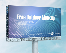户外广告牌样机