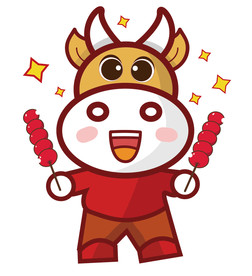 2021牛年 卡通牛插画图片