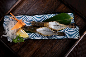 龙虾刺身美食食材海报素材