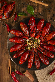 麻辣龙虾美食食材海报素材