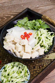 水晶凉皮美食食材海报素材