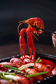 麻辣龙虾美食食材海报素材