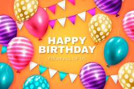 生日背景 生日派对 生日气球图