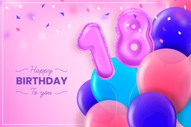 生日背景 生日派对 生日气球图