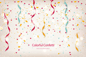 五彩纸屑 节日飘带 彩带