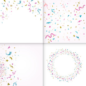 五彩纸屑 节日飘带 彩带